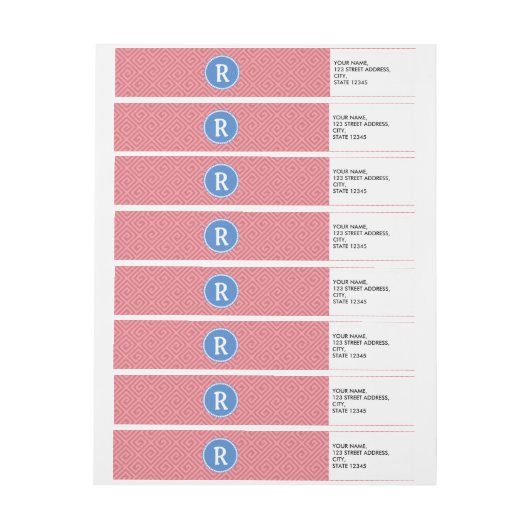 Etiket Eigen monogram logo (Vel)