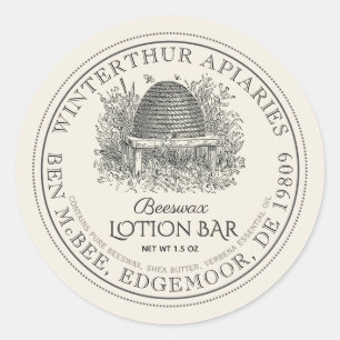 Etiket eiwit bijenwas ( schuine streep)