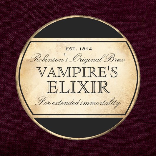 Etiket Elixir van Halloween alchemy Vampire