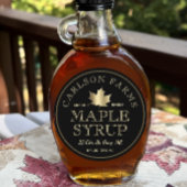 Etiket eltje met goudmap voor bewerkbare mantel