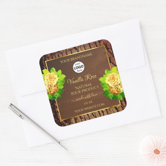 Etiket en Logo van houtkorrels - Bark Florence (Envelop)