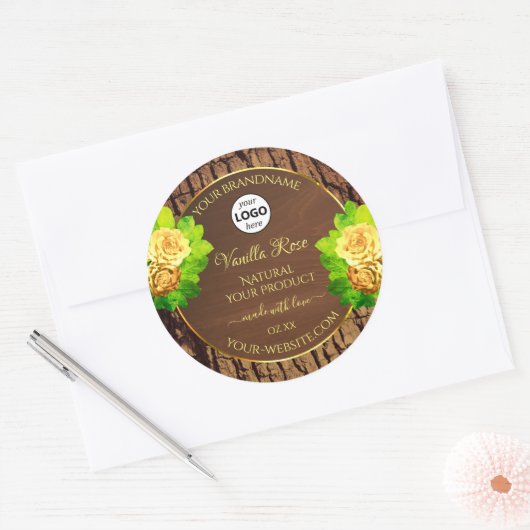 Etiket en Logo van houtkorrels - Bark Florence (Envelop)