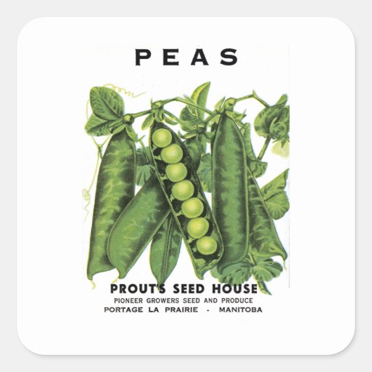 Etiket erwten-zaadverpakking (Voorkant)