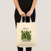 Etiket erwten-zaadverpakking tote bag (Voorkant (product))