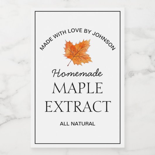 Etiket esdoornextract (Enkel label)