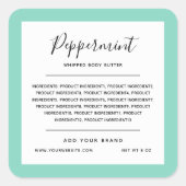 Etiket Etiket Eigen kleuringrediënten voor merk (Voorkant)