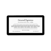 Etiket Etiket Ingrediënten Lijst Aangepaste Kleurs (Voorkant)