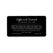 Etiket Etiket Ingrediënten Lijst Aangepaste Kleurs (Voorkant)