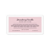 Etiket Etiket Ingrediënten Lijst Aangepaste Kleurs (Voorkant)