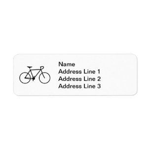 Etiket fietsensilhouet