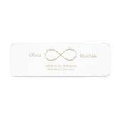 Etiket finity Love Monogram White Weddenschap (Voorkant)