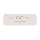 Etiket finity Love Pink Gold Weddenschap (Voorkant)