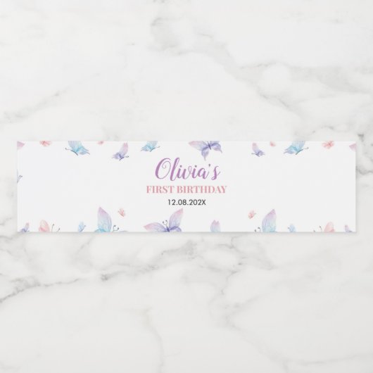 Etiket flesje Baby shower (Enkel label)