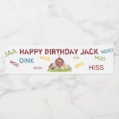 Etiket flesje Farmyard (Enkel label)