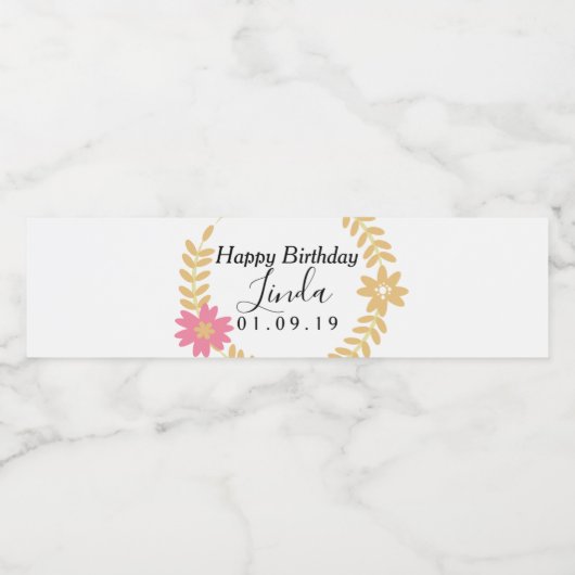 Etiket flesje flesje op de voorjaarsdag (Enkel label)