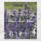 Etiket flesje met lavendel Wijn (Enkel label)