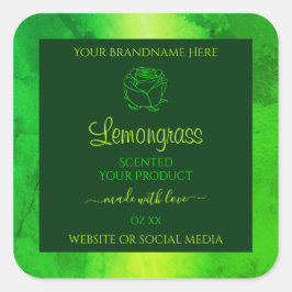 Etiket flesje van lichtgroen marmer-patroonproduct