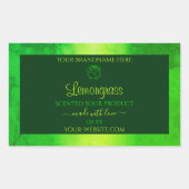 Etiket flesje van lichtgroen marmer-patroonproduct (Voorkant)