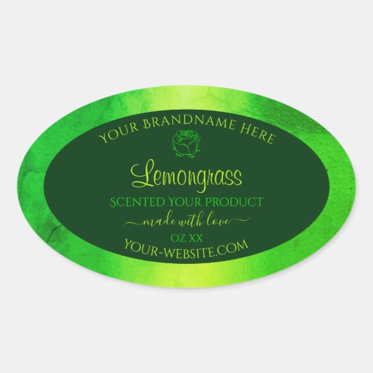 Etiket flesje van lichtgroen marmer-patroonproduct (Voorkant)