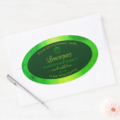 Etiket flesje van lichtgroen marmer-patroonproduct (Envelop)