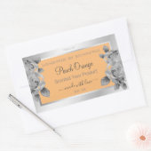 Etiket flessenverpakking Oranje zilver (Envelop)