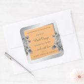 Etiket flessenverpakking Oranje zilver (Envelop)