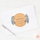 Etiket flessenverpakking Oranje zilver (Envelop)