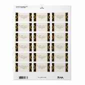 Etiket Floral Damask Glitter Formal Weddenschap (Full Sheet)