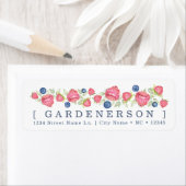 Etiket frambozen en bosbessen voor waterverf (Insitu)