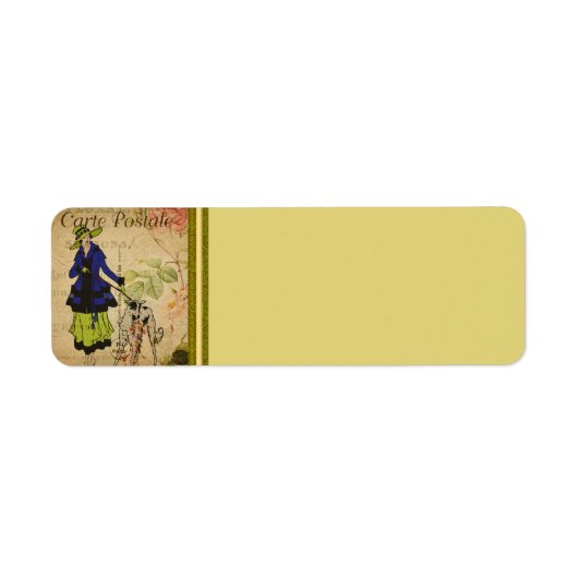 Etiket Frans Briefkaart (Voorkant)