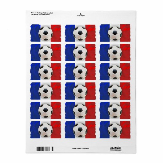 Etiket Frans voetbaladres (Full Sheet)