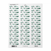 Etiket gedrukt botanisch retouradres | Emerald (Full Sheet)