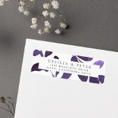 Etiket gedrukt botanisch retouradres | Violet