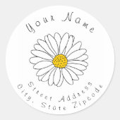 Etiket Geel en wit dagnummer (Voorkant)