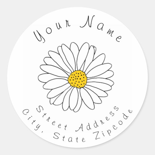 Etiket Geel en wit dagnummer (Voorkant)