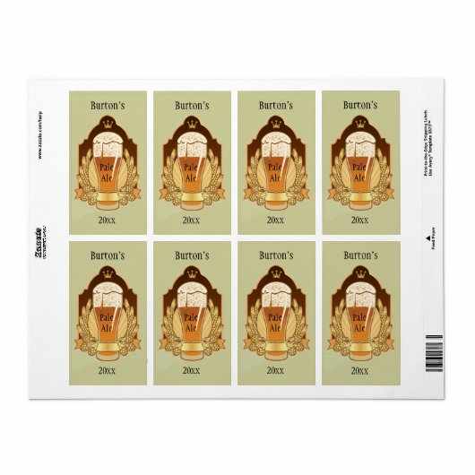 Etiket gefokte bier (Full Sheet)