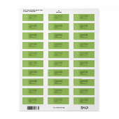 Etiket gekleurd Stippen groen retouradres (Full Sheet)