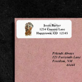 Etiket gekleurd verzendadres Tzu Dog