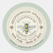 Etiket gele imker Apiary Sage Border (Voorkant)