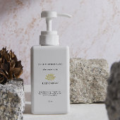 Etiket gele lotus vloeibare zeep dispenser