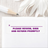 Etiket "GELIEVE DE REVIEW, HET KIJK EN TERUG" (Insitu)