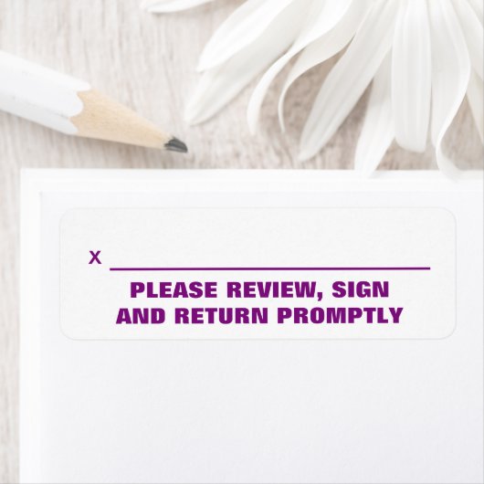 Etiket "GELIEVE DE REVIEW, HET KIJK EN TERUG" (Insitu)