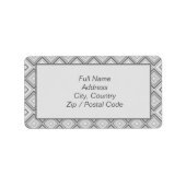 Etiket gepatterd groot grijs adres (Voorkant)