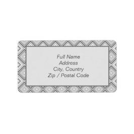 Etiket gepatterd groot grijs adres