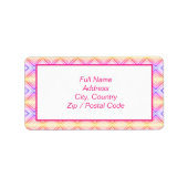 Etiket gepatterde roze en gele adressen (Voorkant)