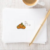 Etiket gepelde pompoenen (Insitu)