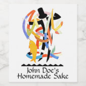 Etiket gepersonaliseerd Homemade Sake Rice Wine Su (Enkel label)