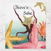 Etiket gepersonaliseerd Homemade Sake Rice Wine Su (Enkel label)