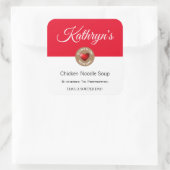 Etiket gepersonaliseerd Homemade soep (Tas)