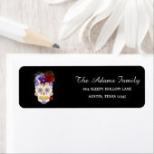 Etiket gepersonaliseerde halloween Floral Sugar Sk (Insitu)